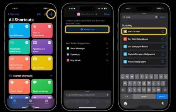 巨野苹果14锁屏维修店分享iPhone14升级iOS16.4后如何创建锁屏快捷方式 